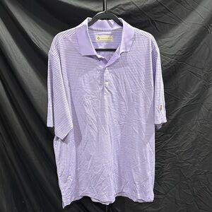 Purple Polo Shirt with Textured Fabric and Relaxed Fit